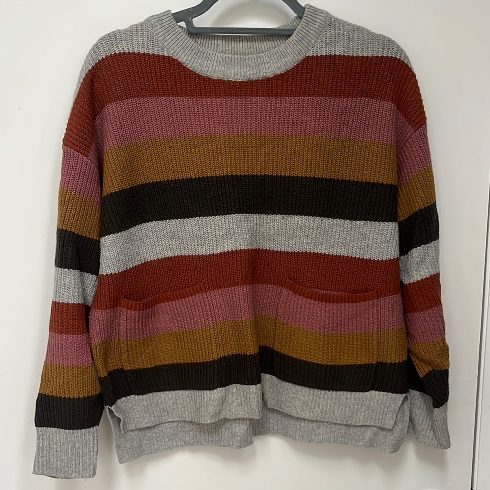 Striped Crewneck Sweater - Multi-color